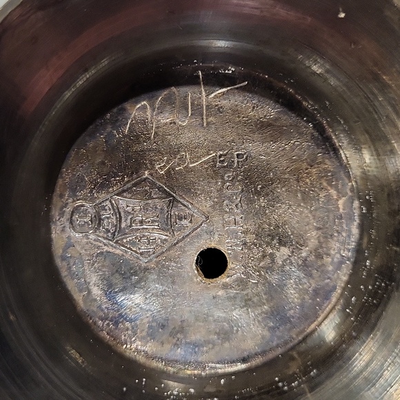 Pair of Antique Silver Plated Candlesticks - Picture 6 of 7